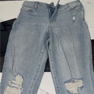 Casual Light Blue Boyfriend Jeans